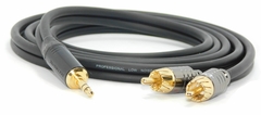 CABLE MINPLUG ESTEREO A DOS RCA MACHO LOW NOISE ALTA PRECISION HAMC