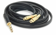Cable Audio Pro TRS / PLUG 1/4 A Dos Rca Hembra GOLD Professional HAMC - comprar online