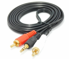 CABLE MINIPLUG ESTEREO A DOS RCA MACHO LIBRE OXIGENO en internet