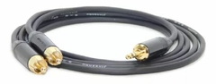 Cable Mini Plug Estéreo A Dos Rca Gold Profesional 99,99% Libre Oxigeno / Blindado
