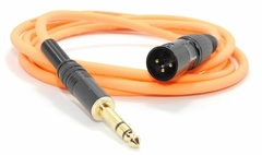 Cable Canon Xlr Balanceado Macho a TRS LOW NOISE BLINDADO 99,99% Libre Oxigeno Orange