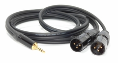 Cable TRS 1/8 a Dos Canon Xlr Macho Low Noise Gold Premiun
