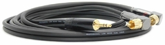 CABLE TRS 1/8" A DOS RCA 90º LOW NOISE PROFESIONAL GOLD PREMIUM