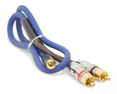 Cable Adaptador Mini Plug 3,5 Hembra Stereo A 2 Rca Macho L Y R Metalico