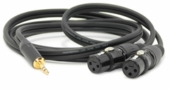 Cable Mini Plug A Dos Canon Xlr Hembra Profesional Low Noise Gold Premium