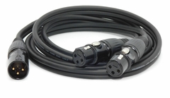 CABLE ADAPTADOR CANON XLR MACHO BALANCEADO A DOS CANON XLR HEMBRA DIVIDIENDO CANAL L Y R GOLD PREMIUM - comprar online