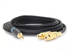 Cable Audio Miniplug Estereo A Dos Rca Hembra GOLD Professional HAMC