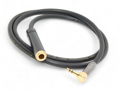 Cable Audio Miniplug 90 grados/plug Hembra Estereo Hamc Black/gold
