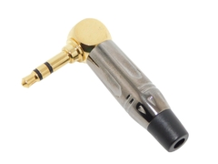 Conector Miniplug Estereo 90 Grados Gold Premium Hamc