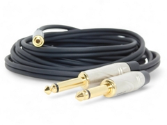 Cable Miniplug Hembra Estereo a 2 Plug Mono Gold Premium - comprar online
