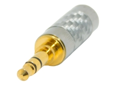 Conector de audio TRS de 3 polos de fibra de carbono chapado en oro de 3,5mm - comprar online
