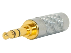 Conector de audio TRS de 3 polos de fibra de carbono chapado en oro de 3,5mm en internet