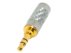 Conector de audio TRS de 3 polos de fibra de carbono chapado en oro de 3,5mm - HAMC