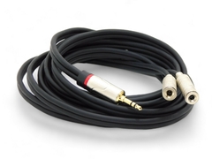 Cable Miniplug ESTEREO A 2 Miniplug Hembra L Y R Hamc - comprar online