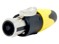 Ficha Conector Speakon Profesional Premium Amarillo / Negro