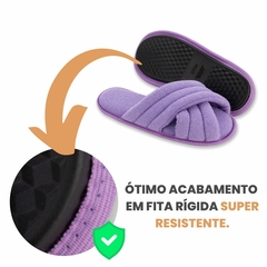 Pantufa Feminina Modelo X Lilás - comprar online