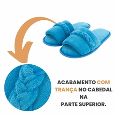 Pantufa Slide Trança Azul - loja online