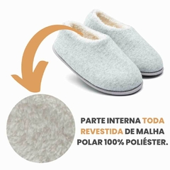 Pantufa Sapatilha Peluciada Cinza - comprar online