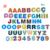 Alfabeto Imantado (Imã) com Letras e Números - Tam 5cm - Brinquedo Pedagógico - comprar online