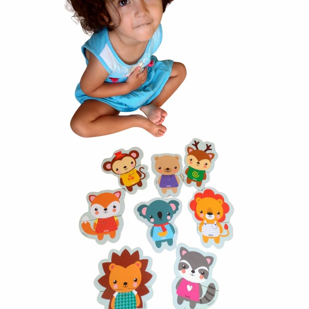 Brinquedo Bebe Educativo Quebra-cabeça 2 Partes Infantil Animais Filhotes 2  anos em Promoção na Americanas