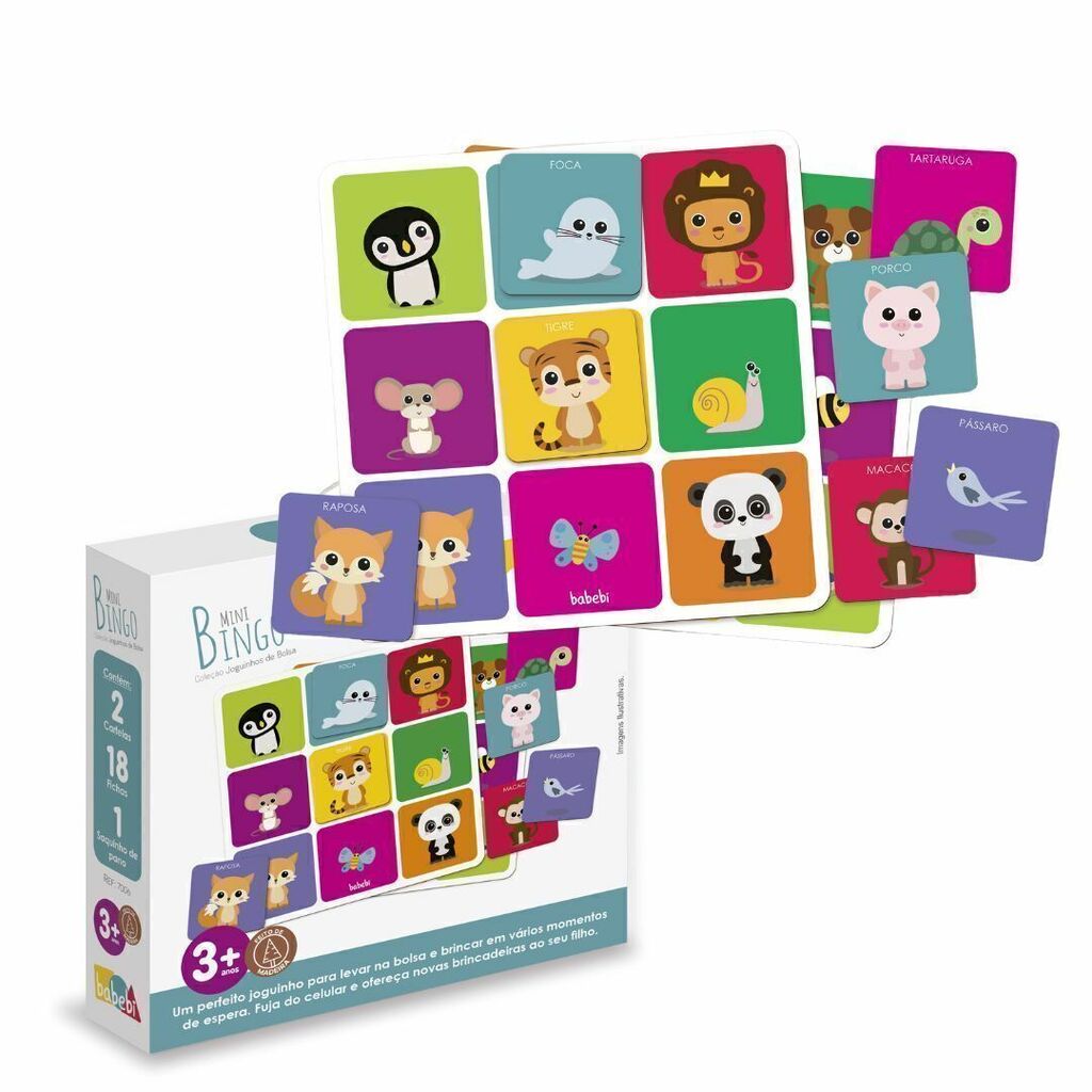 Jogo Educativo Super Bingo De Brinquedo Infantil Dos Animais