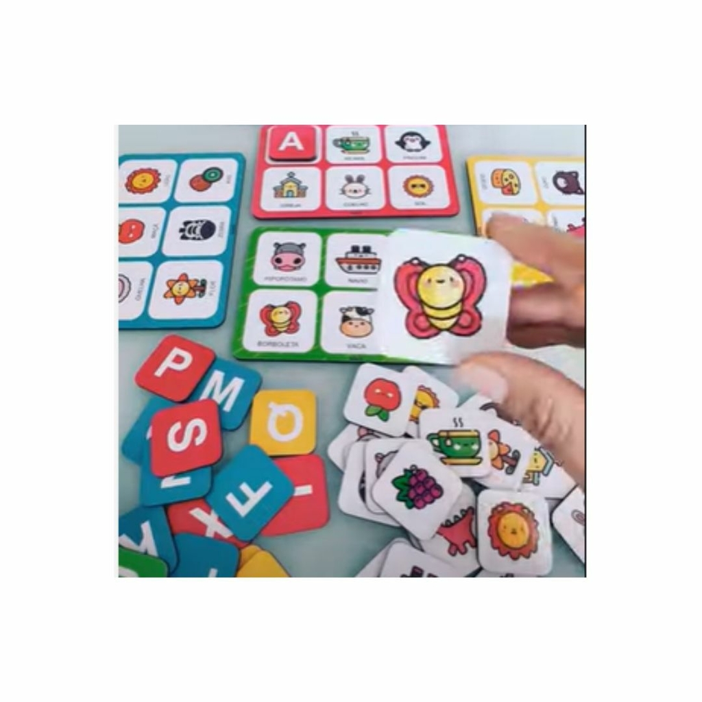 Aprenda o Alfabeto Jogo Pedagógico Educativo Loto das Letras - Bambinno -  Brinquedos Educativos e Materiais Pedagógicos