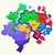 Quebra Cabeça Mapa do Brasil - com Regiões, Estados e Capitais - Brinquedo Pedagógico