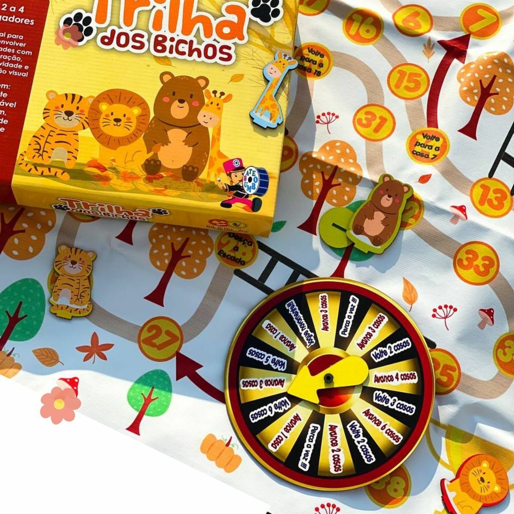 Trilha dos Bichos Jogo Infantil Brinquedo EducativoJogos e  DesafiosBambalalão Brinquedos Educativos