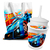 5 Kits Com Sacola Copo E Baldinho Hot Wheels