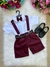 Conjunto Miss Cherry Meninos Social Shorts Ravi Marsala (CONJMSSCRSHRTMRSALA) - comprar online