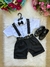 Conjunto Miss Cherry Meninos Social Shorts Ravi Preto (CONJMSSCRSHRTPRETO) - loja online