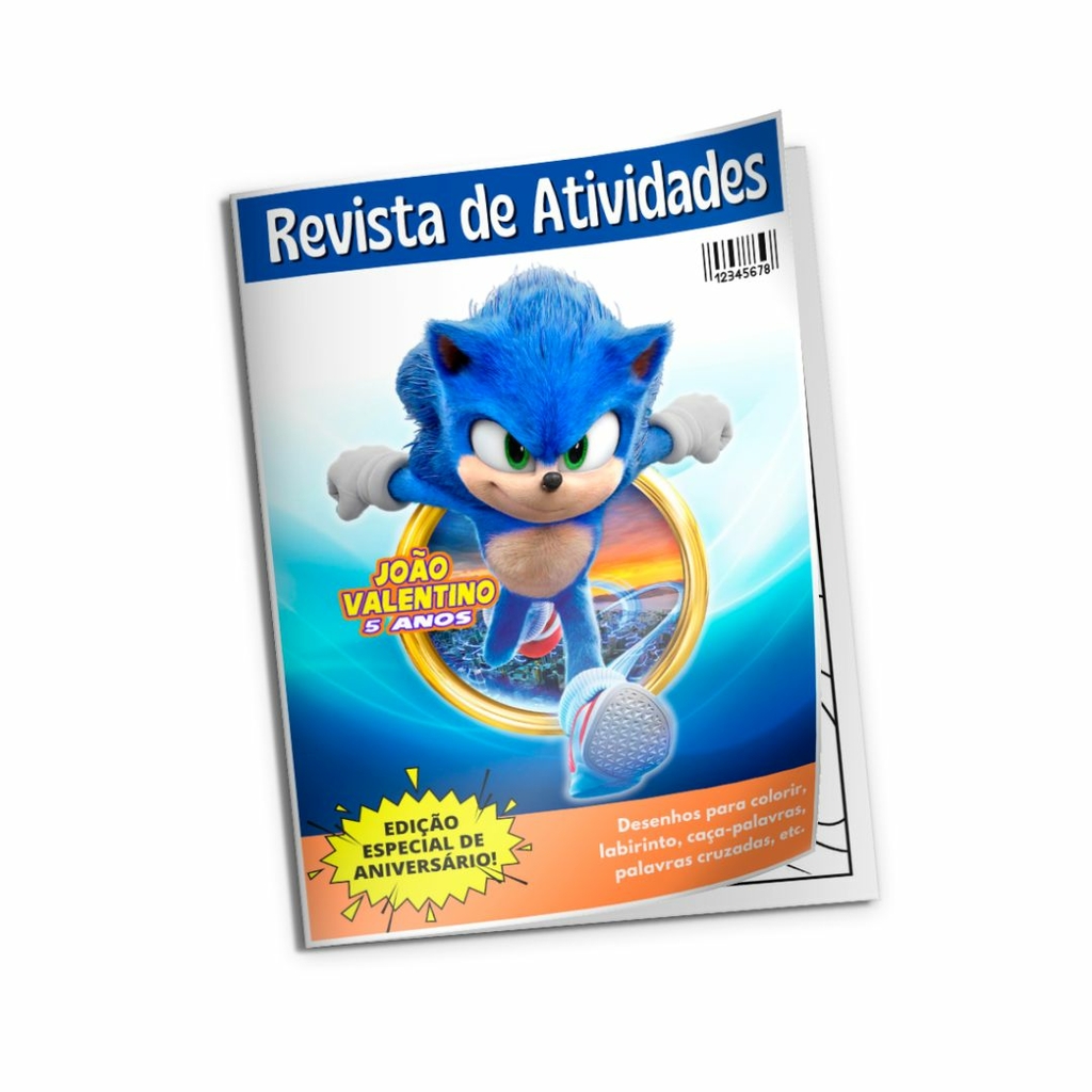 15 Kit De Colorir Personalizado Sonic