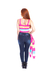 Twin Set Tricô Listrado Colorido Feminino Pink - loja online