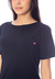 Vestido Manga Curta Camiseta Com Bolso Preto - comprar online