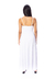Vestido Longo Alça Fina com Transpasse e Fenda Frente Branco na internet