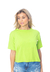 T-shirt Cropped Com Bolso Feminino Verde Lima - comprar online