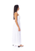 Vestido Longo Alça Fina com Transpasse e Fenda Frente Branco - comprar online