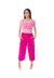 Calça Pantacourt Com Bolso Frontal Feminino Pink - Moda Vício