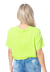 T-shirt Cropped Com Bolso Feminino Verde Lima na internet