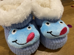 Pantumedias de piel sapo celeste - tienda online