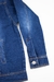 Jaqueta Jeans Escuro Alongada na internet