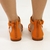 sandália rasteira com calcanhar fechado laranja - comprar online