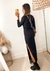 Vestido longo em malha canelada fendas laterais - comprar online