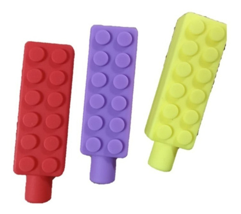 Kit Colar Mordedor Sensorial Autismo Tdha = Lego Colorido