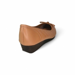 Zapato Taco Chino Costura Moño Napa Moleca (5156705NP) - comprar online