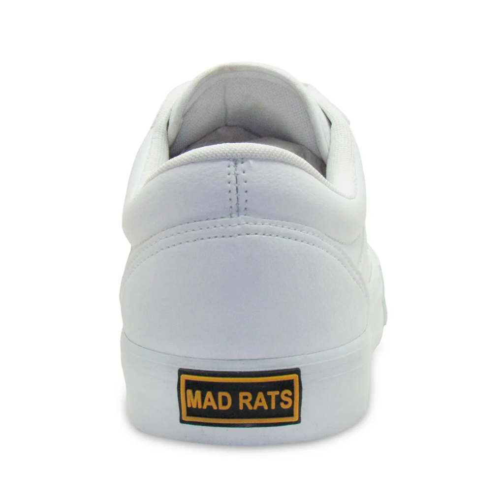 Tênis Mad Rats Old School Branco PU - Brabo Skate Shop