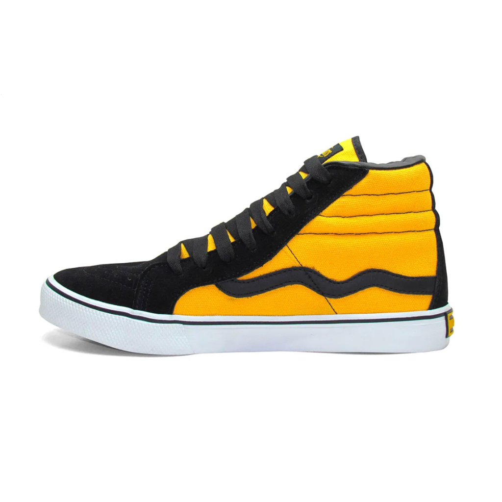 Tênis Mad Rats Hi Top Preto/Amarelo - Brabo Skate Shop