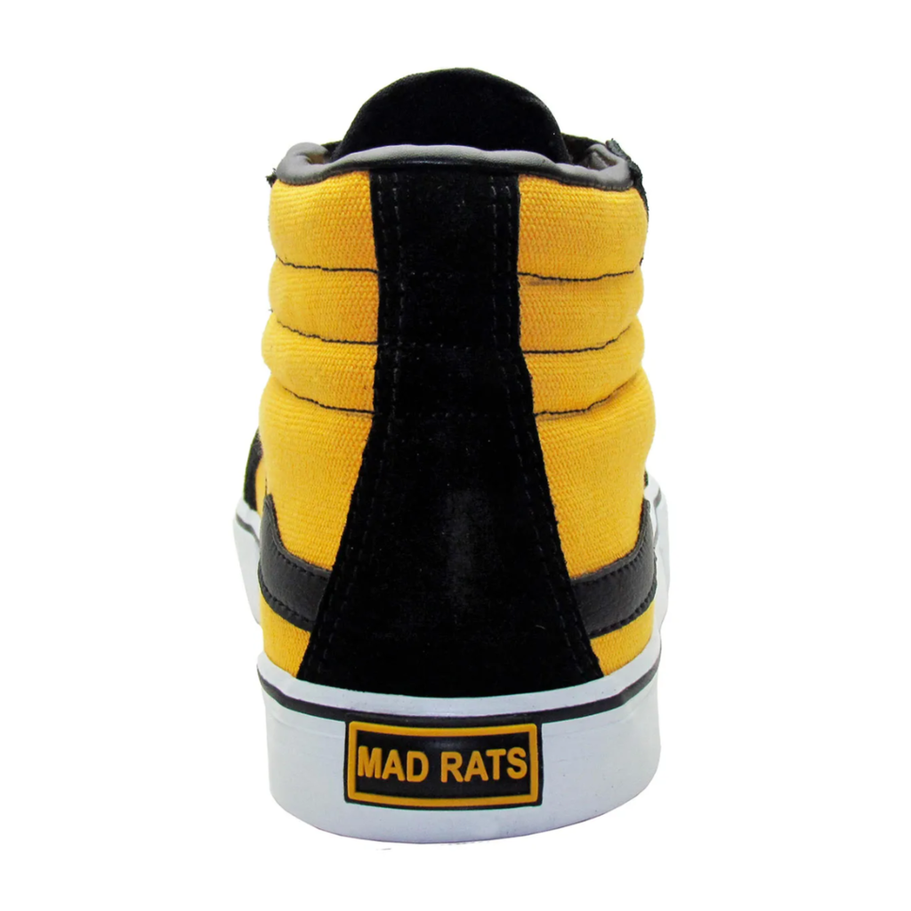 Tênis Mad Rats Hi Top Preto/Amarelo - Brabo Skate Shop