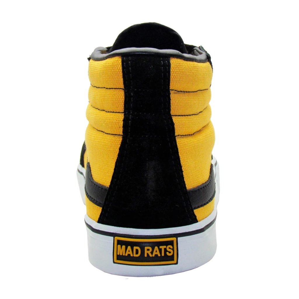 Tênis Cano Alto Mad Rats Skate Hi Top Preto Branco