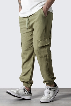 PANTALON LINO CARGO (41328) - tienda online